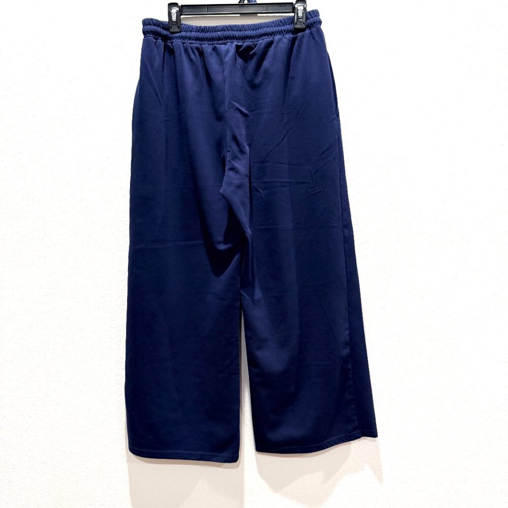 Cider Matched Two-Piece Set straight leg crop top dark navy size XL - Picture 2 of 10